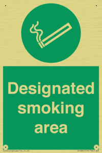 Designated smoking area